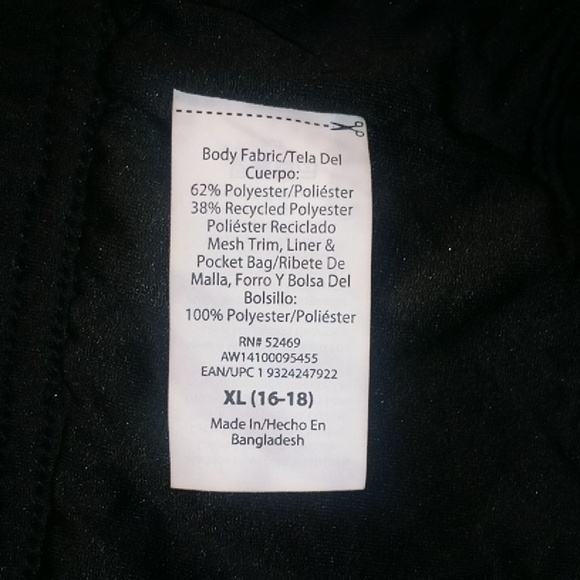 Real Running Shorts with built in liner /panty Size XL (16-18) Solid BLACK - Picture 8 of 9